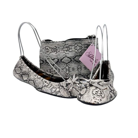 Sidekicks Ballet Snake Reptile Print Comfort Slippers 5-6.5 - Picture 5 of 9